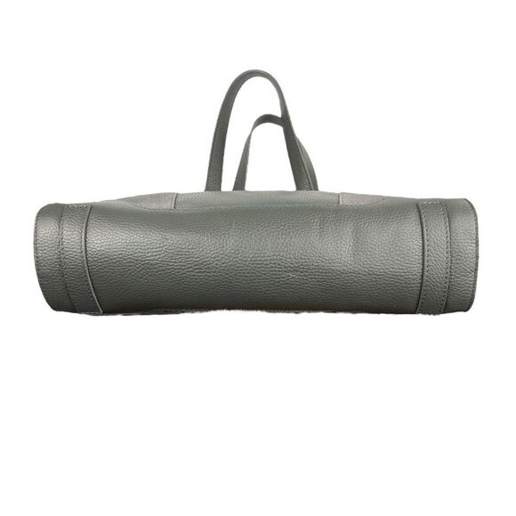 NWT Valentina Fiore Italian Gray Suede Leather Tote Bag Workcore Chic Minimalist - Picture 4 of 13